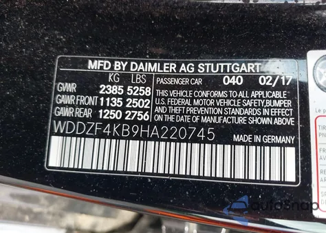 2017 Mercedes-Benz E 300 4Matic из США, поврежденный, VIN WDDZF4KB9HA220745